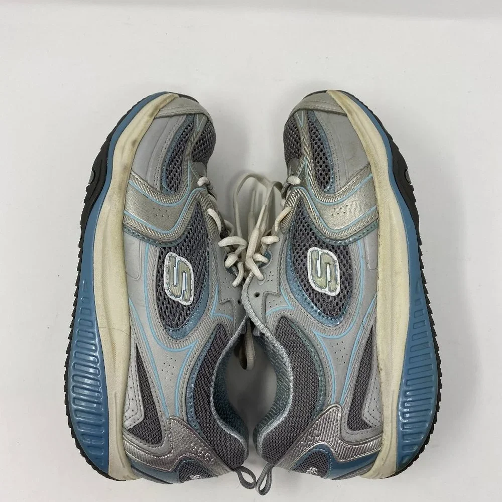 Vintage Y2k Skechers Shape Ups Silver Shimmer Toning Sneaker Shoes Women’s 9 - Picture 10 of 12